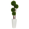 Nearly Natural 5872 4' Artificial Green Boxwood Topiary Tree in Planter, UV Resistant (Indoor/Outdoor)