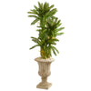 Nearly Natural 9194 5' Artificial Green Triple Cycas Plant in Urn