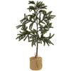 Nearly Natural 5467 3' Artificial Green Iced Pine Tree with Burlap Base
