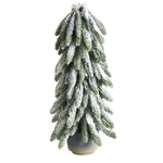 Nearly Natural T3367 21`` Flocked Artificial Christmas Tree in Decorative Planter