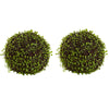 Nearly Natural 6805-S2 9" Artificial Green Mohlenbechia Ball, Set of 2