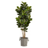 Nearly Natural T2971 5.5’ Oak Artificial Tree in Natural Jute and Cotton Planters