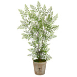 Nearly Natural T2559 5.5 `Ruffle Fern Artificial Tree in Farmhouse Planter
