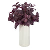 Nearly Natural 15`` Basil Artificial Plant in White Planter