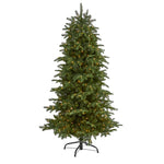 Nearly Natural 6` South Carolina Fir Artificial Christmas Tree with 450 Clear Lights and 1598 Bendable Branches