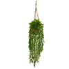 Nearly Natural 6978 43" Artificial Green Mini Bamboo Plant in Hanging Basket