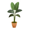 Nearly Natural 49``Traveler`s Palm Artificial Plant in Terra-Cotta Planter (Real Touch)