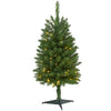 Nearly Natural 3` Slim Green Mountain Pine Artificial Christmas Tree with 50 Clear LED Lights