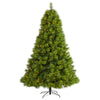 Nearly Natural 8`Green Scotch Pine Artificial Christmas Tree with 600 Clear LED Lights
