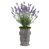 Nearly Natural 8810 33" Artificial Green & Purple Lavender Plant in Decorative Metal Planter