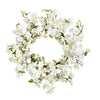 Nearly Natural 4218 24" White Cherry Blossom Wreath