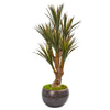 Nearly Natural 9650 47" Artificial green Yucca Tree in Decorative Planter, UV Resistant (Indoor/Outdoor)