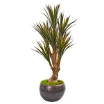 Nearly Natural 9650 47" Artificial green Yucca Tree in Decorative Planter, UV Resistant (Indoor/Outdoor)
