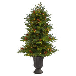 Nearly Natural T2428 4.5’ Artificial Christmas Tree with 100 Clear Lights