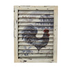 Nearly Natural 7025 17" Cream Rooster Window Shutter Wall Decor
