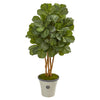 Nearly Natural 9867 57" Artificial Green Fiddle Leaf Fig Tree in Decorative Planter