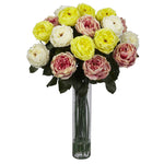 Nearly Natural Fancy Rose Silk Flower Arrangement