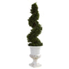 Nearly Natural 5932 31" Artificial Green Cedar Spiral with Urn (Indoor/Outdoor)