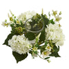 Nearly Natural 4214 6" Artificial Green & White Hydrangea Arrangement Candelabrum