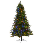 Nearly Natural 6.5` Vermont Spruce Artificial Christmas Tree with 450 Color Changing (Multifunction with Remote Control) LED Lights with Instant Connect Technology and 1984 Bendable Branches