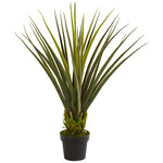 Nearly Natural 6336 3.5' Artificial Green Pandanus Plant in Black Pot