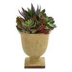 Nearly Natural 4178 12" Artificial Green Mixed Succulent Plant