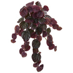 Nearly Natural 6185-S6 25" Artificial Purple Real Touch Peperomia Hanging Bush, Set of 6