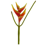 Nearly Natural 2204-S6 14" Artificial Yellow & Orange Mini Heliconia Flower, Set of 6