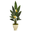 Nearly Natural 61``Bird of Paradise Artificial Plant in Decorative Urn (Real Touch)