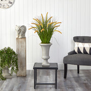 Nearly Natural P1553 34” Onion Grass Artificial Plant in Sand Colored Urn