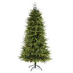 Nearly Natural 6` Vancouver Fir ``Natural Look`` Artificial Christmas Tree with 350 Clear LED Lights and 1870 Bendable Branches