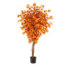 Nearly Natural T2801 5` Autumn Ficus Artificial Fall Tree