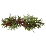 Nearly Natural 4943 30" Artificial Green & Brown Pine & Pine Cone Swag