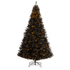 Nearly Natural T3308 10’ Black Artificial Christmas Tree with 950 Clear LED Lights