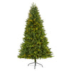 Nearly Natural 6` Sun Valley Fir Artificial Christmas Tree with 300 Clear LED Lights