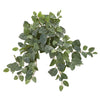 Nearly Natural 6193-S4 20" Artificial Green Fittonia Hanging Bush, Set of 4