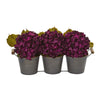 Nearly Natural Fall Hydrangea Artificial Arrangement in Metal Planter