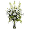 Nearly Natural Lily, Delphinium & Hydrangea Silk Arrangement