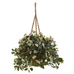 Nearly Natural 6490 30" Artificial Green Hoya Plant Hanging Basket