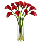 Nearly Natural Mini Calla Lily Silk Flower Arrangement