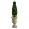 Nearly Natural T2522 4` Boxwood Artificial Topiary Tree in Sand Finished Urn