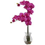 Nearly Natural Phalaenopsis Orchid w/Vase Arrangement