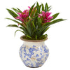 Nearly Natural 13`` Bromeliad Artificial Plant in Floral Planter