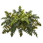 Nearly Natural 8936 32" Artificial Green Holly Fern Ledge Plant