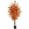 Nearly Natural T2802 6` Autumn Ficus Artificial Fall Tree