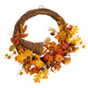 Nearly Natural W1191 26`` Autumn Artificial Cornucopia Fall Wreath