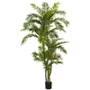 Nearly Natural 5348 6' Artificial Green Curvy Parlor Palm Silk Tree