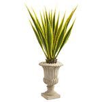 Nearly Natural 9070 4.5' Artificial Green Agave Plant in Urn