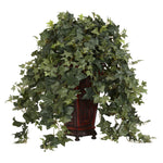 Nearly Natural Vining Puff Ivy w/Decorative Vase Silk Plant