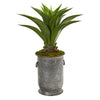 Nearly Natural 9811 39" Artificial Green Agave Plant in Metal Planter